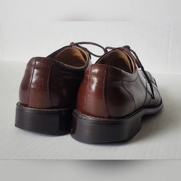 Zengara Men's Brown Leather Dress Shoes Sz 9M - Picture 4 of 11